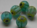 Millefiori gulika 8 mm - tyrkysov